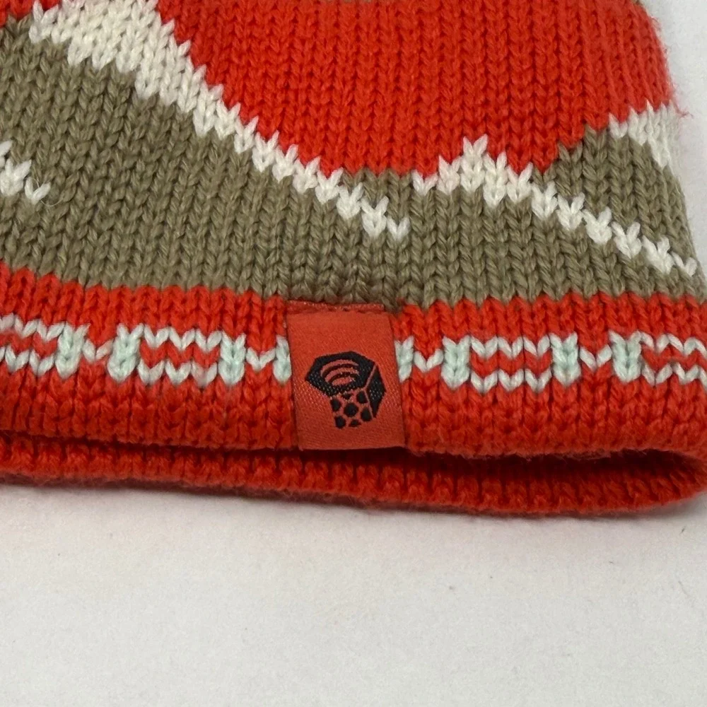 Mountain Hardwear Womens‎ Mountain Graphic Pom Beanie Orange OL8166 One Size